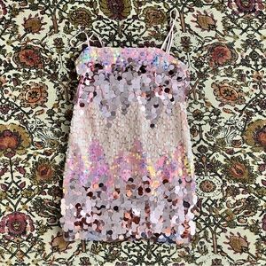 12th tribe sparkly pink dress, M